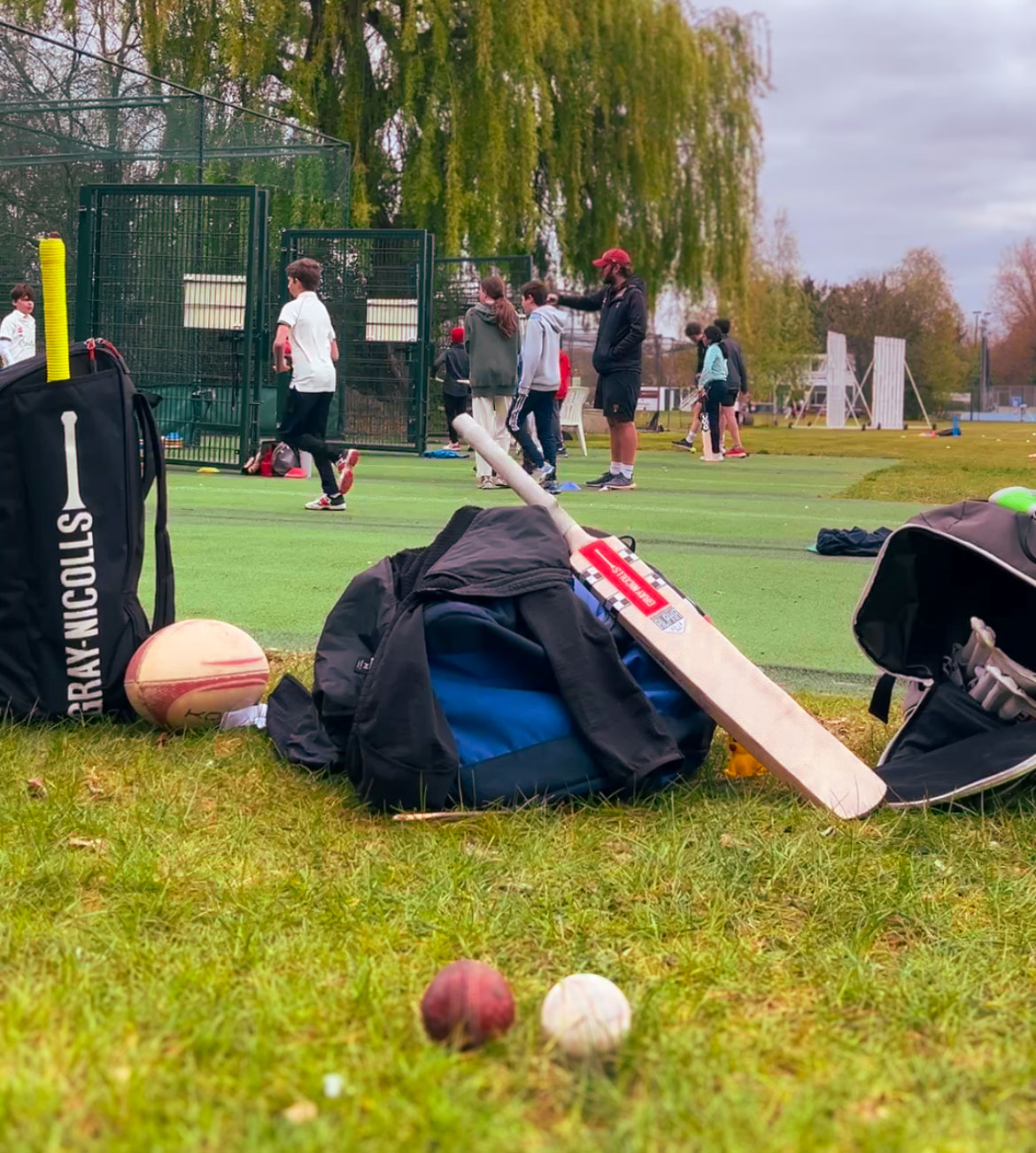 Children in action under the supervision from our expert coaches at our most recent Cricket Camp